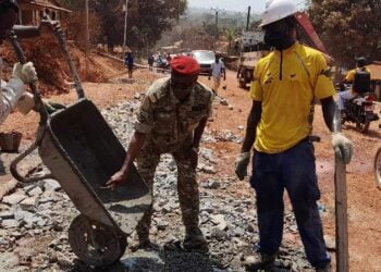 Boké-Infrastructures: Poursuite des travaux de raccommodage des routes dégradées