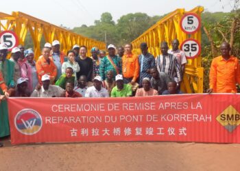 Boké: Remise officielle du pont métallique de Correra après sa réparation par le Consortium SMB-Wining à plus de 2 milliards GNF