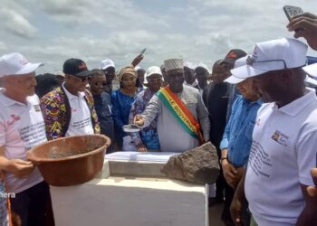 Boké-Infrastructures: Pose de la 1ère pierre des travaux d’aménagement et de bitumage de la route Boké-Québo