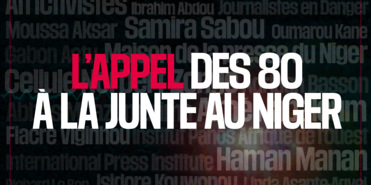 À l’initiative de RSF, 80 journalistes, patrons de médias et défenseurs de la liberté de la presse africains lancent un appel solennel à la junte au Niger