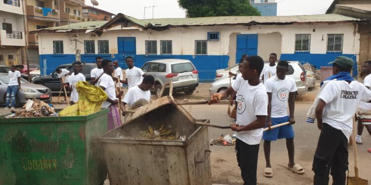 Assainissement de la ville Conakry : Dr David mobilise la jeunesse Kaloum