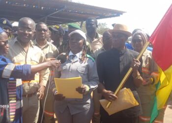 Kamsar-Sécurité: Les sapeurs pompiers de la CBG accueillis en fanfare