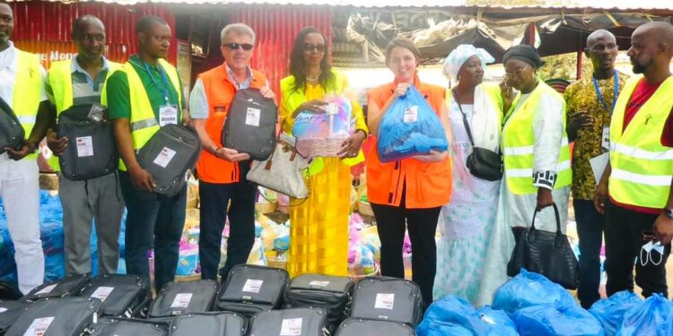 Incendie du dépôt d’hydrocarbure : Remise de dons aux sinistrés de Coronthie