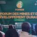 FORUM DES MINES ET DU DÉVELOPPEMENT DURABLE