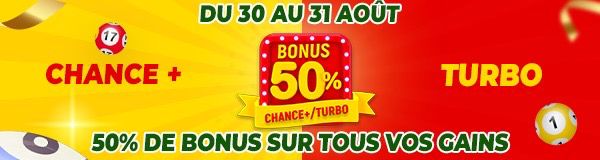 Lonagui : Profitez d’une promotion exceptionnelle de 50 % sur tous les gains en Chance+ et Turbo !