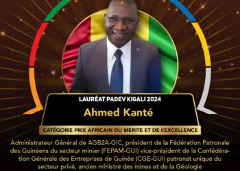 Mines- Ahmed Kanté reçoit le « Prix du Mérite et de l’Excellence » à Kigali lors de l’Africa Business Forum