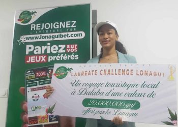 Concours Challenge Jackpot Milliardaire 2024 :  La Miss Guinée, Rouguiatou Cissé, reçoit son prix et décroche un stage à la LONAGUI !