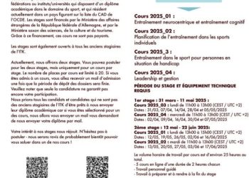 L’Université de Leipzig lance des cours de formation continue en ligne pour les entraîneurs et professeurs de sport