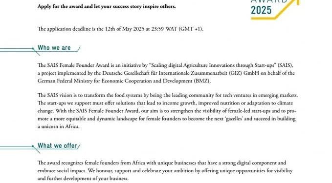 Lancement du Female Founder Award 2025 : célébration de l’audace féminine et de l’impact à travers l’Afrique