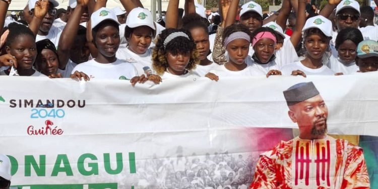 Mobilisation historique pour la marche de la paix et du rassemblement à Boké : la LONAGUI impose sa marque de soutien
