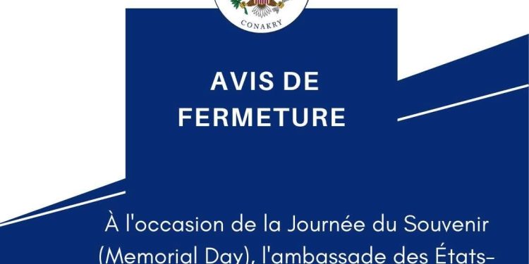 Fermeture de l’Ambassade des États-Unis à Conakry à l’occasion de la Journée du Souvenir