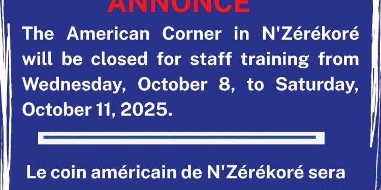 N’Zérékoré : le Coin Américain ferme temporairement pour une formation du personnel
