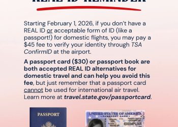 Voyageurs : le REAL ID devient obligatoire à partir du 1er février 2026