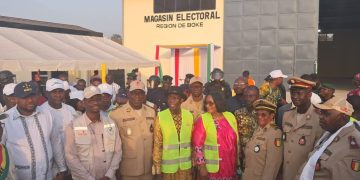 Boké: Le Ministre Ibrahima Kalil Condé inaugure le Magasin électoral de la région