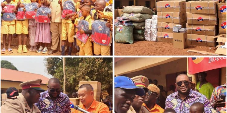 Boké: Le Consortium SMB-Winning fait don de kits scolaires aux meilleurs élèves de Boké et Télimélé