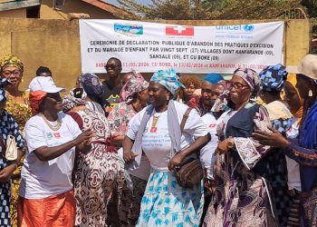 Boké: L’ONG APRODEJ et les communautés de la région se mobilisent autour des déclarations de l’abandon des MGF et mariages d’enfants