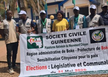 Boké-Vers les législatives et communales : La Plate-forme du Mouvement citoyen > en tournée de sensibilisation des citoyens pour la paix