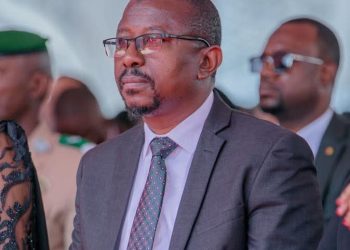 Mohamed Lamine Sy Savané à la cérémonie de pose de la première pierre du Cinéma Center de Conakry