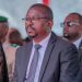 Mohamed Lamine Sy Savané à la cérémonie de pose de la première pierre du Cinéma Center de Conakry