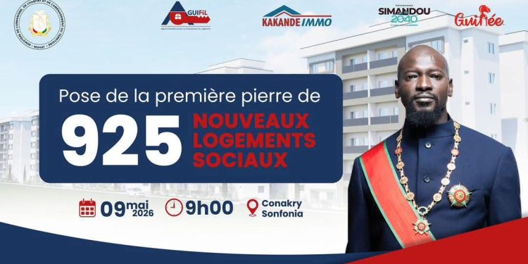 MUHAT: Cérémonie de pose de la première pierre des logements sociaux : quand la vision du Général Mamadi Doumbouya se transforme en réalité grâce au savoir-faire du ministre Mohamed Lamine Sy Savané