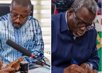 Mohamed Lamine Sy Savané et Mourana Soumah lancent un projet majeur pour les sièges de l’ANSUTEN et de l’ANSSI