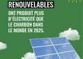 ÉNERGIE MONDIALE : LES RENOUVELABLES DÉPASSENT LE CHARBON, UNE PREMIÈRE HISTORIQUE