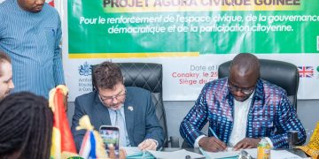 Guinée : l&rsquo;Ambassade du Royaume-Uni et le CNOSCG signent un accord pour lancer le projet AGORA Civique Guinée