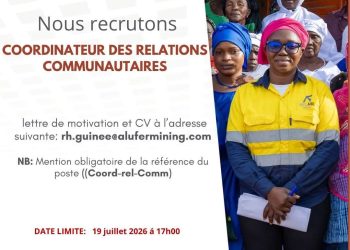 BEL AIR MINING:  APPEL À CANDIDATURE – COORDINATEUR DES RELATIONS COMMUNAUTAIRES