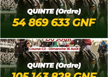 Quinté du dimanche : plus de 105 millions GNF en jeu