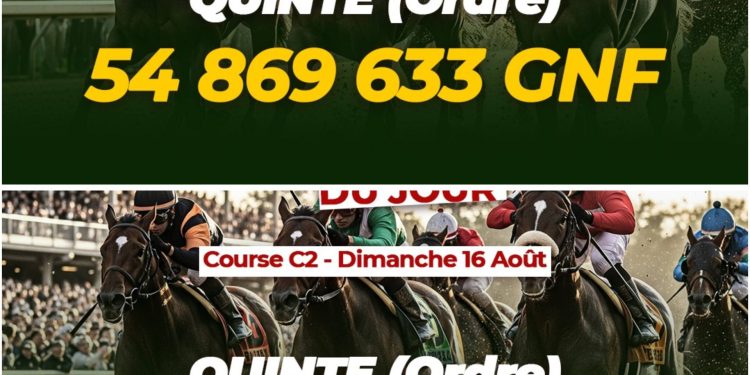 Quinté du dimanche : plus de 105 millions GNF en jeu