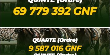 Cagnotte du jour : plus de 114 millions GNF en jeu pour le Quinté