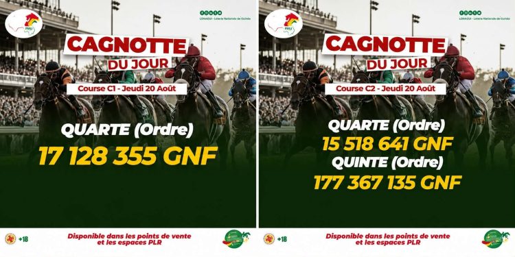 Les grosses cagnottes du jour : jusqu’à 177 millions GNF à gagner