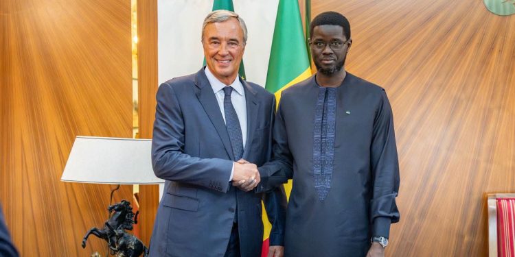 PROJET PORTUAIRE JAMBAR : LE PRÉSIDENT BASSIROU DIOMAYE FAYE S’ENTRETIENT AVEC L’INVESTISSEUR JEAN-FRÉDÉRIC BRION